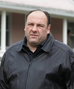 Tony Soprano Black Leather Jacket