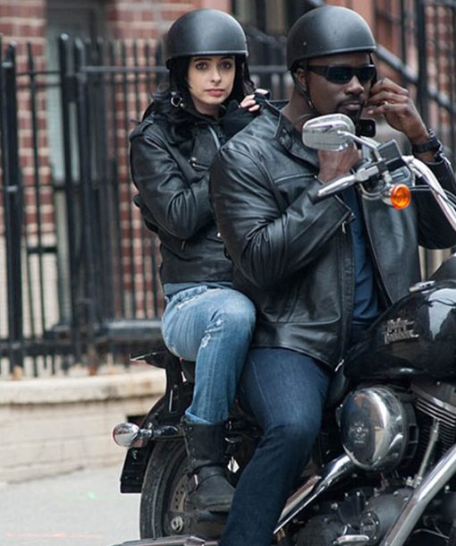 Krysten Ritter Black Leather Jacket