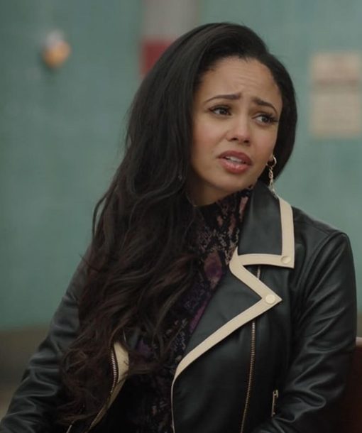 Vanessa Morgan Black Leather Jacket