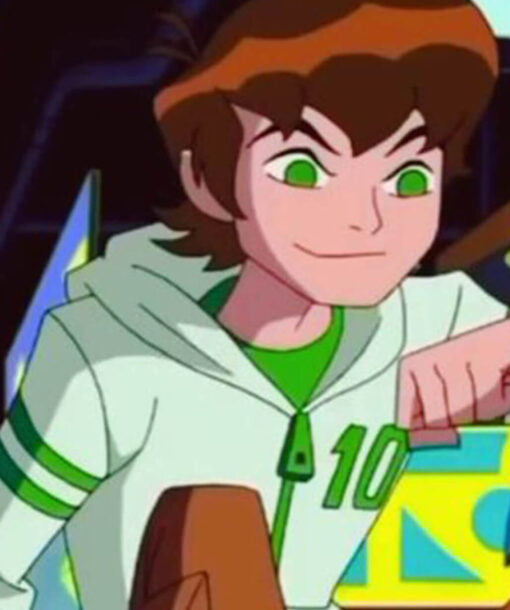 Ben10 White & Green Jacket