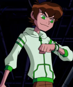 Ben10 White & Green Jacket