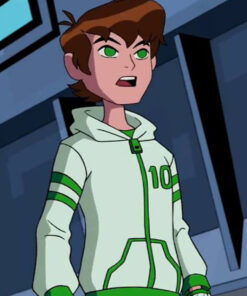 Ben10 White & Green Jacket