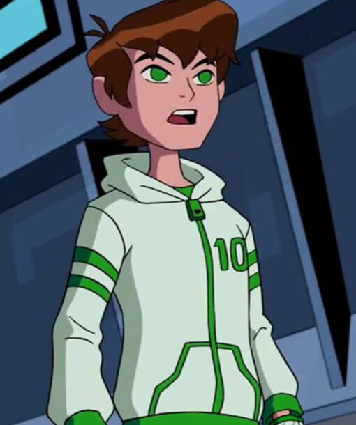 Ben10 White & Green Jacket