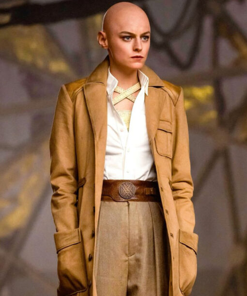 Emma Corrin Brown Coat