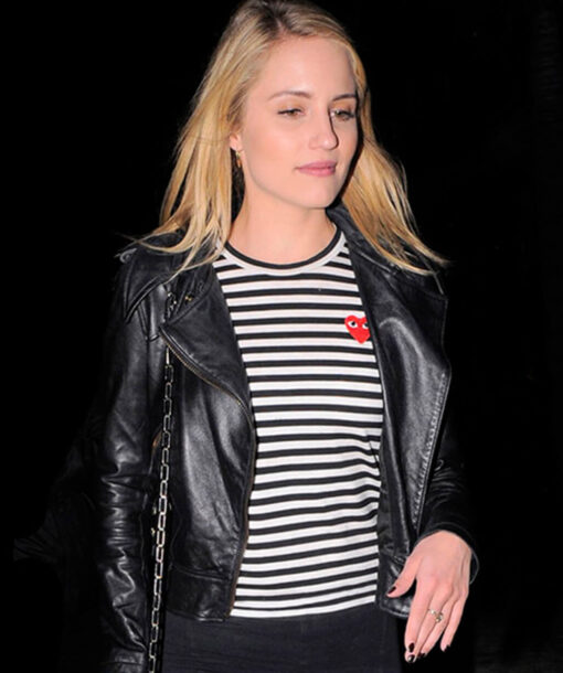 Dianna Agron Black Jacket