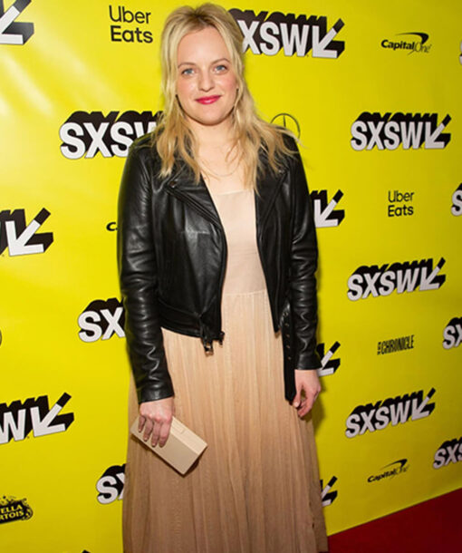 Elizabeth Moss Black Jacket