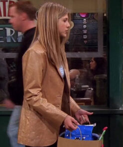 Jennifer Aniston Leather Blazer