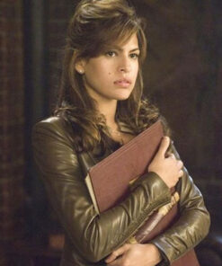 Eva Mendes Leather Blazer