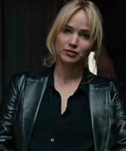 Jennifer Lawrence Leather Blazer