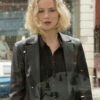 Jennifer Lawrence Leather Blazer