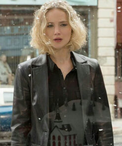 Jennifer Lawrence Leather Blazer