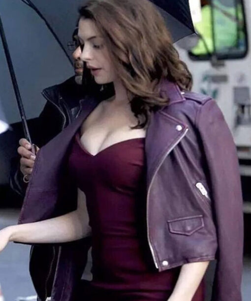 Anne Hathaway Maroon Jacket