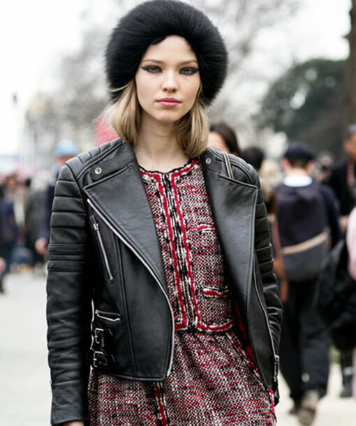 Sasha Luss Biker Jacket