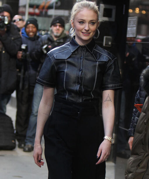 Sophie Turner Black Shirt