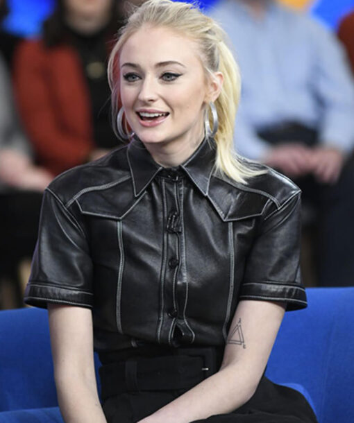 Sophie Turner Black Shirt