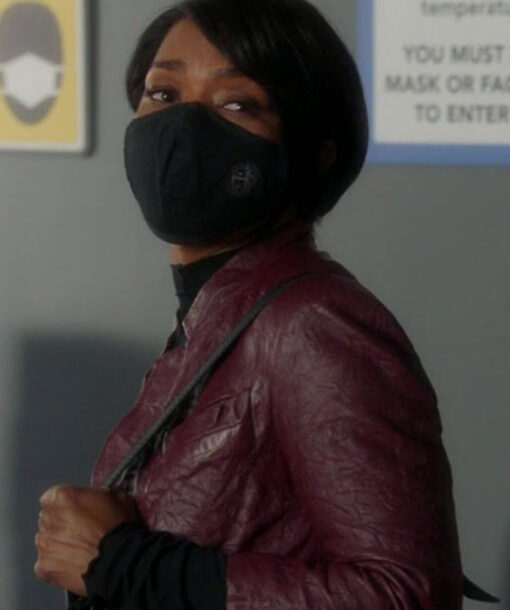 Angela Bassett Maroon Jacket