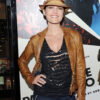 Carla Gugino Leather Blazer