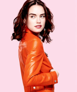 Daisy Ridley Orange Jacket