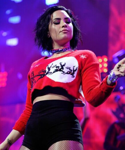 Demi Lovato Red Sweater