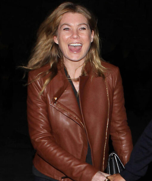 Ellen Pompeo Brown Jacket