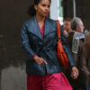 Zazie Beetz Grey Jacket