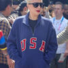 Lady Gaga Blue Sweatshirt