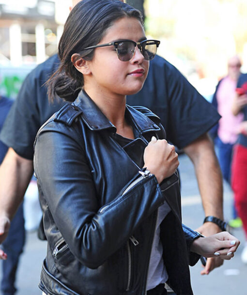 Selena Gomez Biker Jacket