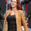 Scarlett Johansson Tan-Brown Jacket