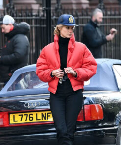 Diana Red Puffer Jacket