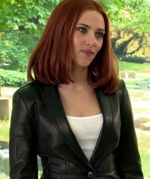 Scarlett Johansson Leather Blazer