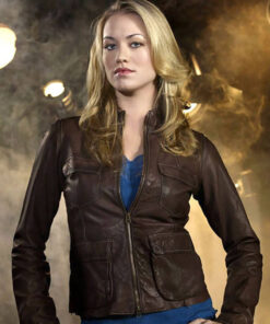 Yvonne Strahovski Brown Jacket