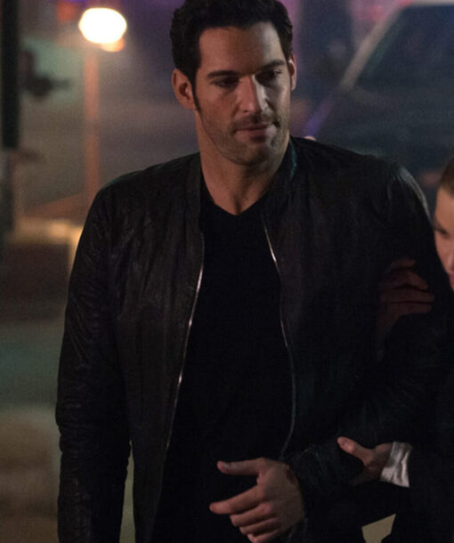 Lucifer Black Leather Jacket