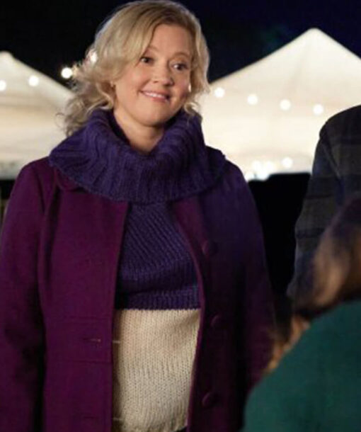 Patti Murin Purple Coat