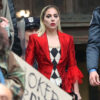 Lady Gaga Red Blazer