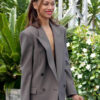 Zoe Saldana Grey Blazer