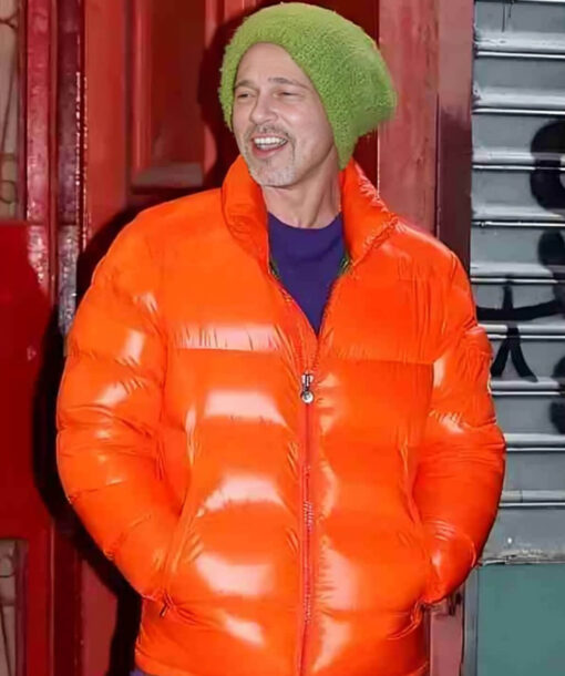 Brad Pitt Orange Jacket