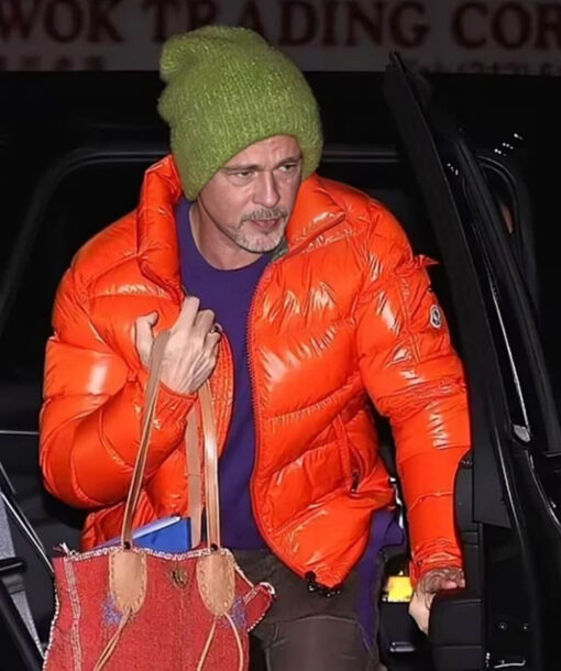 Brad Pitt Orange Jacket