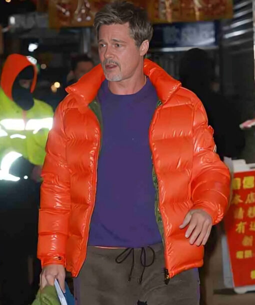 Brad Pitt Orange Jacket