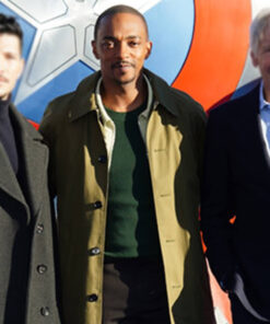 Anthony Mackie Brown Coat