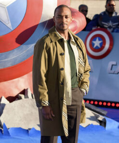 Anthony Mackie Brown Coat