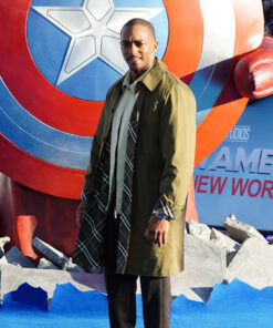 Anthony Mackie Brown Coat