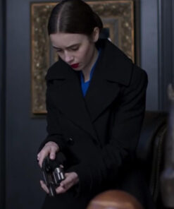 Lily Collins Black Coat